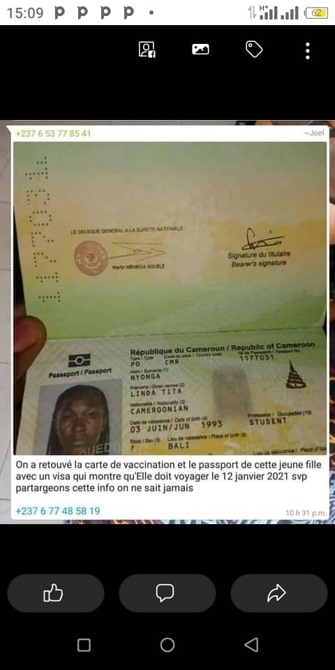 PatrickOvono's tweet photo. Je sollicite votre élan de solidarité pour un maximum de partage dans l'espoir que la concernée puisse être touchée afin d'entrer en possession de ses documents pour pouvoir voyager le 12 janvier 2022.
Merci d'avance !! https://t.co/8VUVXnWbkK