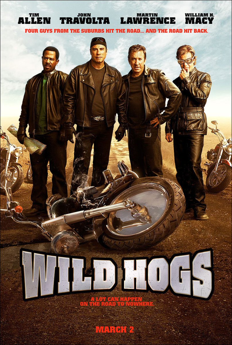 I'm laid up sick as a dog this weekend, I watched this movie today and actually enjoyed it!  #wildhogs