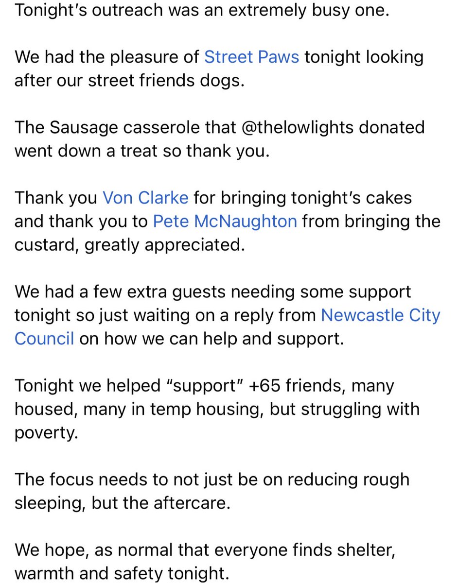 2014NEH's tweet photo. Tonight we supported +65 friends. Many trapped in temporary accommodation, many struggling in poverty.Having people sleeping in doorways, makes councils look incompetent hence why they focus on reducing rough sleeping. But your making it worse.
#homeless #mentalhealth #lonliness https://t.co/xAEaylpLjM