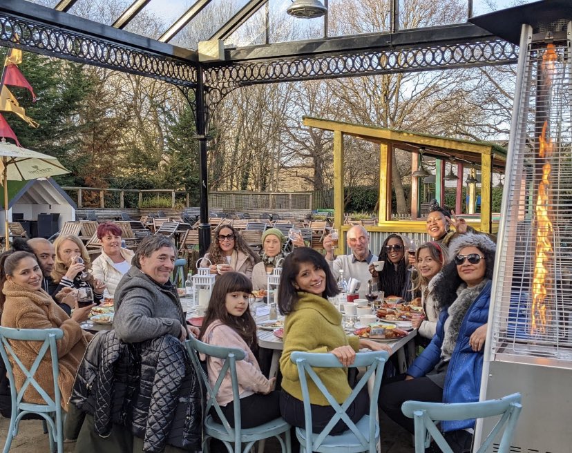 ShappiKhorsandi's tweet photo. Only @jasminedotiwala’s birthday could have dragged my hungover ass out of the house in day light today. Happy birthday to you my lovely! Thank you for finally making me cool by being my friend #ealingmassive https://t.co/ipZMPwLIdM