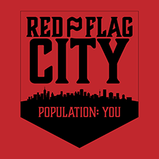 GraysonWoods's tweet photo. @KarenKilgariff @MyFavMurder @GHardstark This is my hail mary. Here is my concept for a merch design around the phrase "Red Flag City". I tried DMing, but I can't seem to get in contact with you guys. Images were exported as low res to protect original design. #SSDGM https://t.co/uMpoSIzCJK