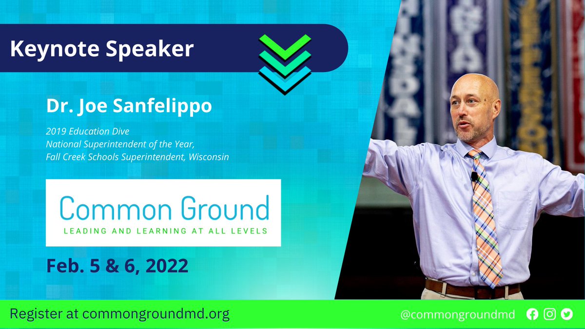 CommonGroundMD's tweet photo. We can't wait to see our Keynote Speaker, @Joe_Sanfelippo , at #CGMDVirtual on Feb. 5! Join us! https://t.co/4kKXB8wRzQ #edutwitter https://t.co/vEWvfckqk8