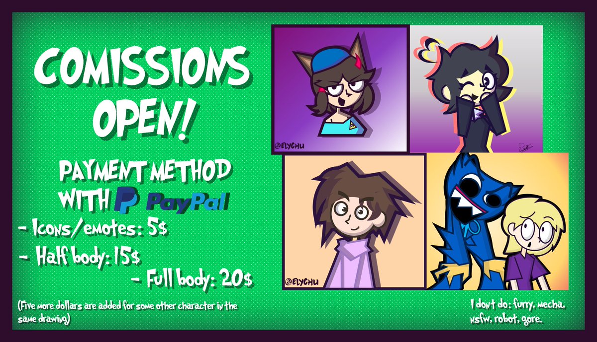 Elychu's tweet photo. ¡También he abierto comisiones de dibujo! Si alguien esta interesado háblenme al DM! #comssionsopen #comisiones #dibujo #comisionesabiertas https://t.co/DP6ygJ3O56
