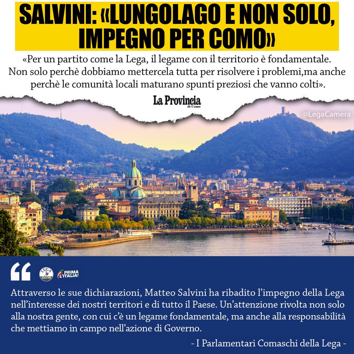 LegaNordProvCom's tweet photo. @matteosalvinimi #Como https://t.co/Nko1ZpJmDO