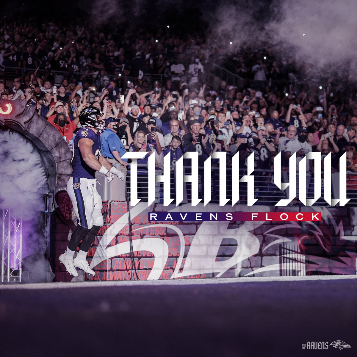 Ravens's tweet photo. For being with us all year, thank you #RavensFlock 💜 https://t.co/guXSuUMrHg