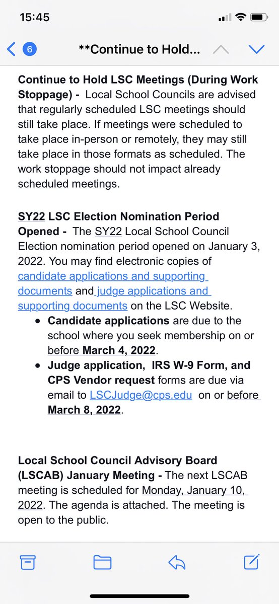 eoalejandro's tweet photo. Just learned from OLSCR at @ChiPubSchools : **Continue to Hold #LSC Meetings (During #WorkStoppage) - **SY22 LSC Election Nomination Period Opened https://t.co/eve4gkI0vG