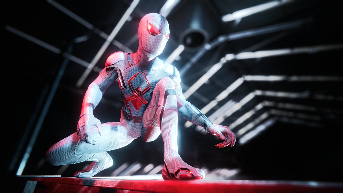 PrestonsSpideys's tweet photo. Peppermint-colored Spidey. #SpiderManPS5 https://t.co/P6W2PZFozP