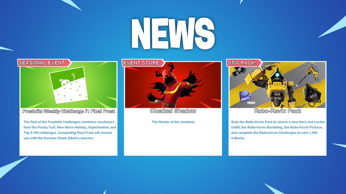 HighHowDoIPlay's tweet photo. See-Bot can now see the in-game STW news. The feature is still being worked on, so I expect bugs to be present, but this is what it has for the current news.
#Fortnite #SaveTheWorld #SeeBot https://t.co/XKoMa3NXeE
