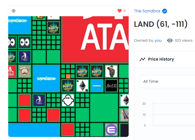 Oh What's up! 2 things, We gave away a Doodle NFT live on Discord and we acquired Land next to <a href="/atari/">Atari</a>  on <a href="/TheSandboxGame/">The Sandbox</a> Metaverse to start the CooDream.

Probably nothing though, keep scrolling 🐱🌈

#CoodFam 💙💛💜