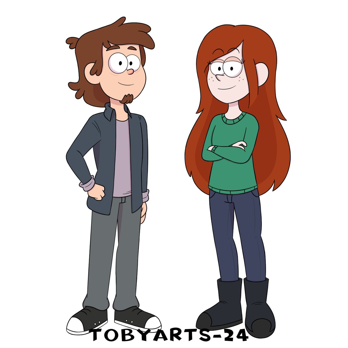 My take own take of the adult versions of some of Gravity Falls Character., image size:1200x1200