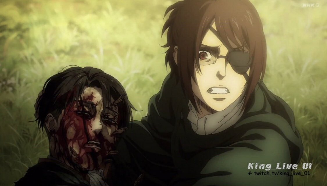 titanonlyfans's tweet photo. I JUST KNOW HANGE FAKING HIS DEATH AND SAVING HIM. I LOVE HANGE ONFKWNDKZNSK 
#AttackOnTitan #levi #hange #ShingekiNoKyojin https://t.co/ga9oPIfe32