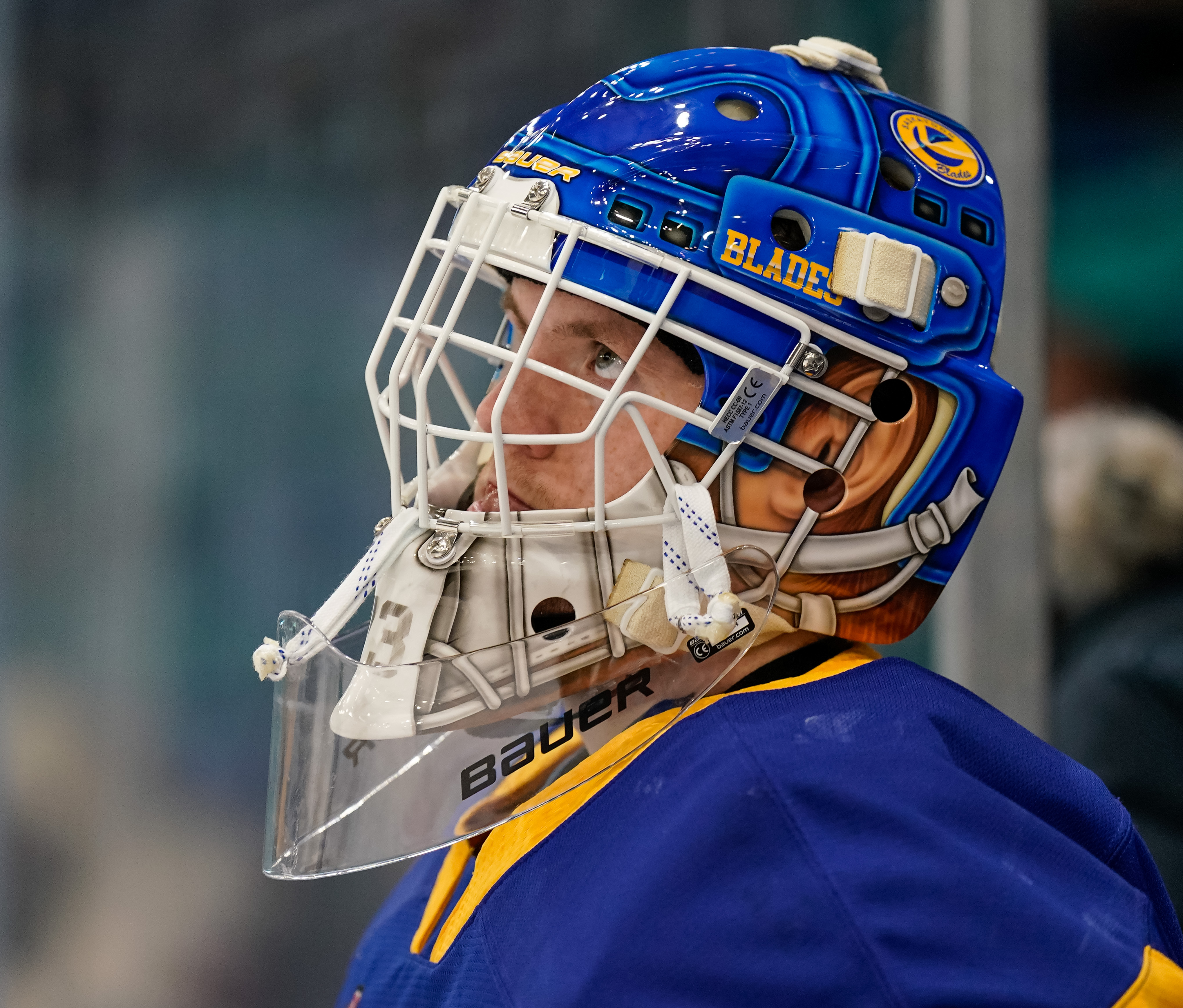 Saskatoon Blades on X: ICYMI - Nolan Maier will be wearing this custom  @HumboldtBroncos tribute mask for our home opener next weekend. The mask  will raffled off during the game. Info »