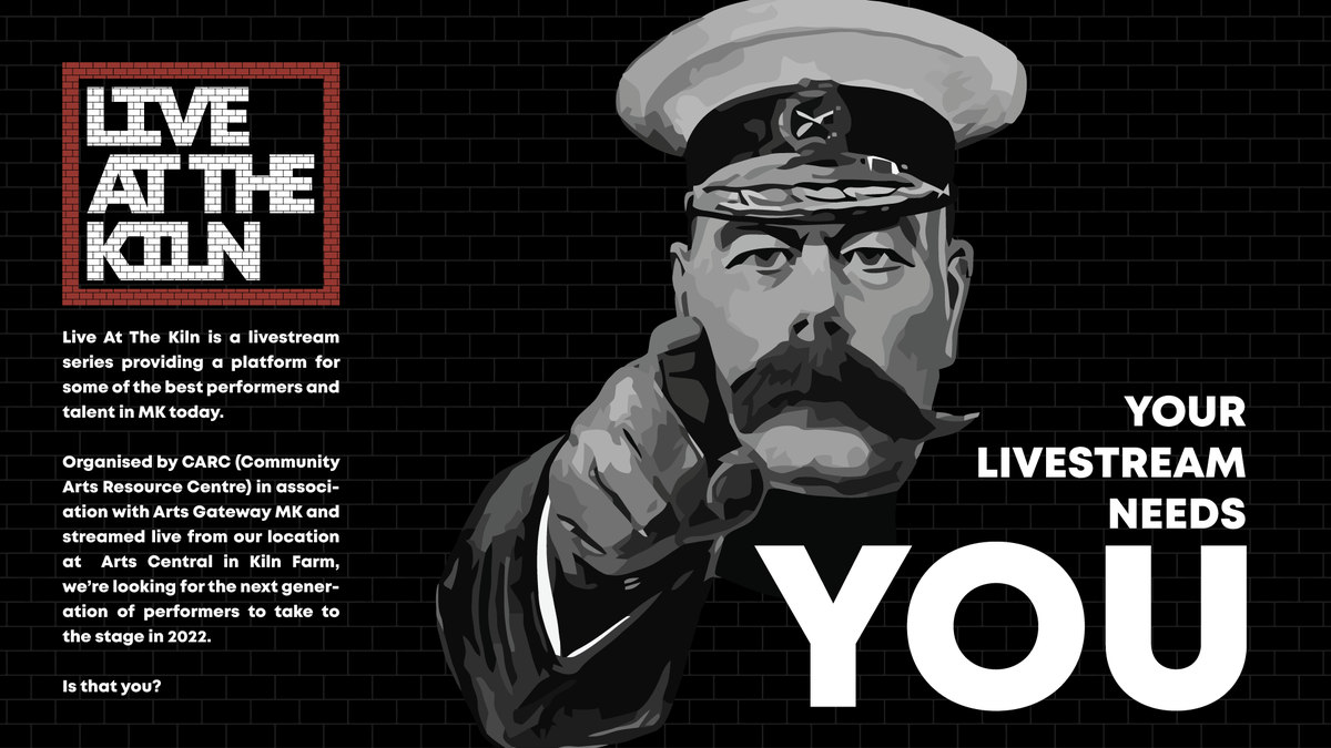 #LiveAtTheKiln is back and we're calling out for #musicians of any genre to express their interest in performing on our #livestream stage. You need only be an original artist and have a connection to #MiltonKeynes. Email ryan.gillies@ag.mk to get involved. #lovemk #lovemkmusic
