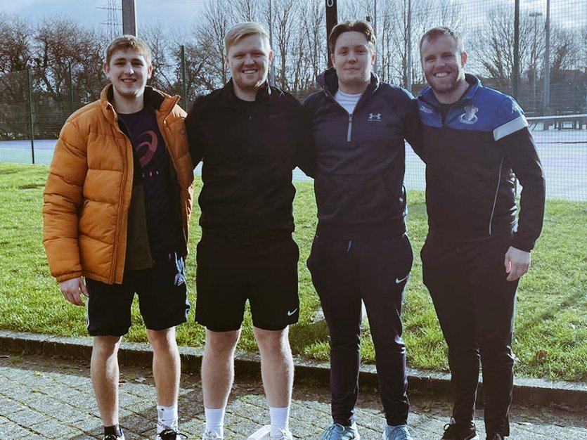 Lovely to see our #dreamteam together today. They might be young, but there is still 50 years' combined membership time between this amazing group! #boystomen