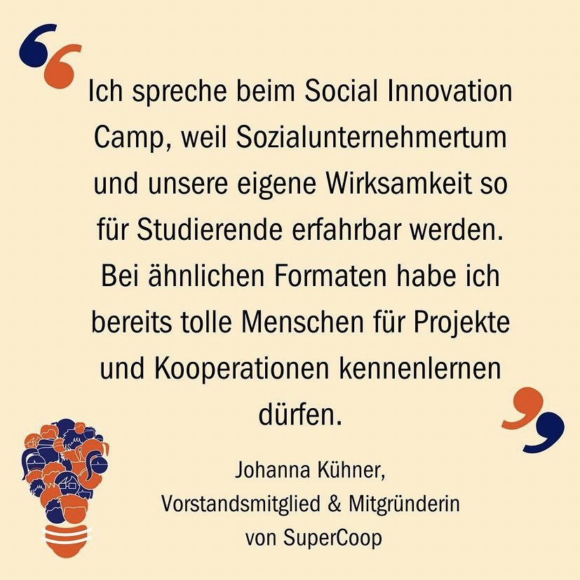 WorldCitizenSCH's tweet photo. Am 14.01.22 ist es soweit! Das Social Innovation Camp startet ins neue Jahr! Hier verraten wir dir schonmal, wer den ersten Abend mit einer Keynote abschließt: Johanna Kühner von #SuperCoop #Berlin. #innovation #sic https://t.co/8IsobIXt4Y