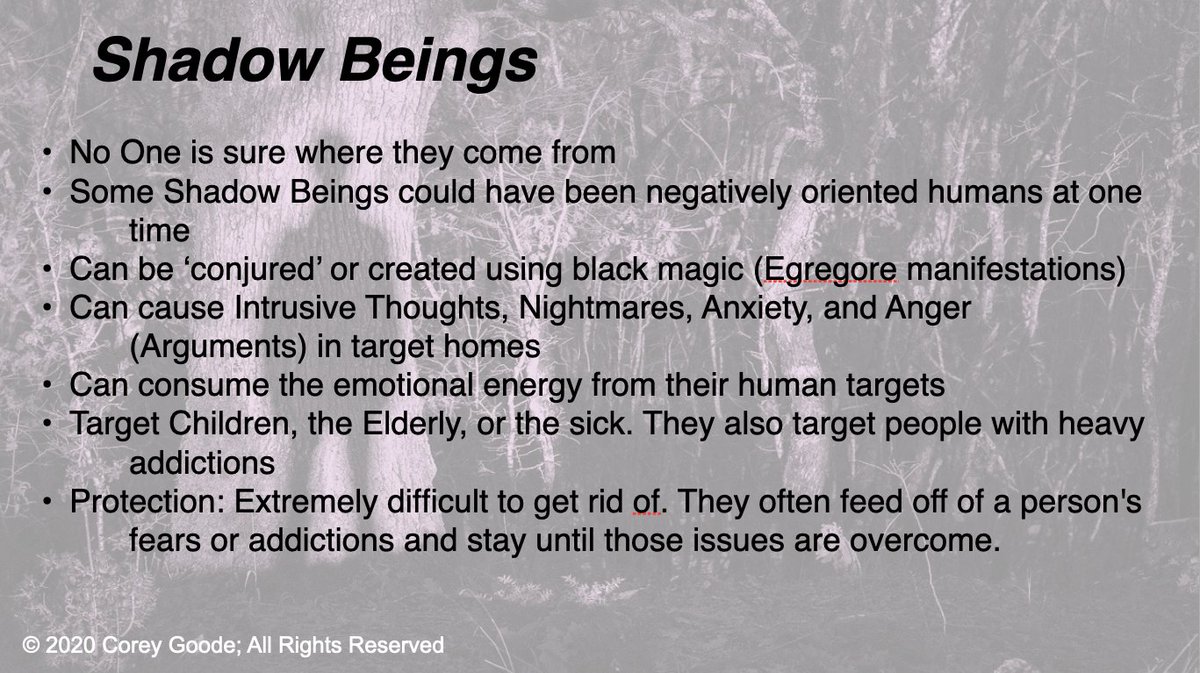 CoreyGoode's tweet photo. Reply below if you think you know what SHADOW BEINGS are! I have a new online course on the subject that we will announce SOON!
#ShadowBeings #Ghosts @JennyMcCarthy @david_wilcock https://t.co/IBBfOVyhHK