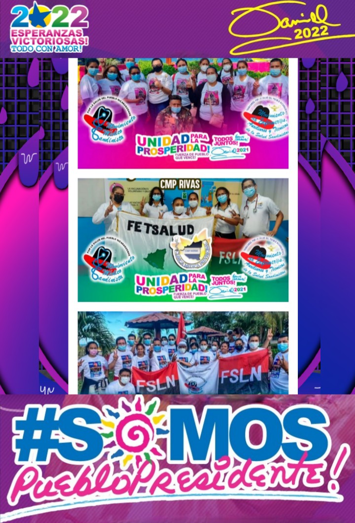 ¡SOMOS PUEBLO PRESIDENTE!
¡SOMOS REVOLUCIÓN!

¡Por más salud digna para el pueblo
Por más hospitales 
Por más centros de salud
Por más casas maternas
Por más centros especializados
Por más atención gratuita y de calidad 
Por más bienestar para el pueblo!
#FETSALUDRIVAS #SILAIS