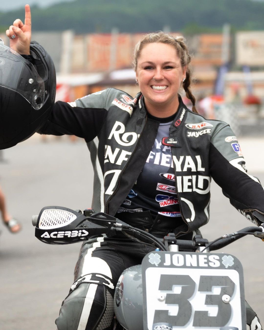 female flat track racer