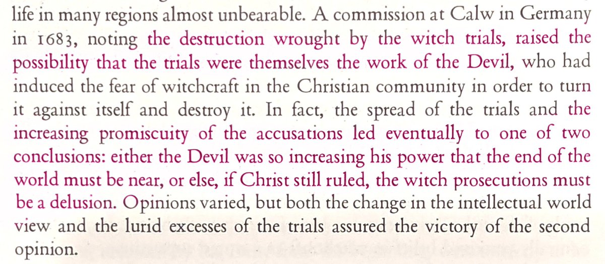 seancassity's tweet photo. The increasing rationality of the early Enlightenment helped end the witch craze, but so also did concerns over just crazy the craze had become. https://t.co/FoSsD8GpBz