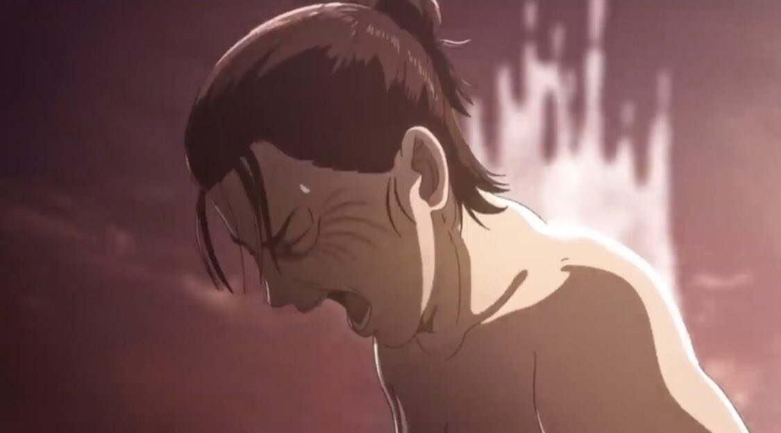 titanonlyfans's tweet photo. ERENS SCREAMING SCENE IN THE OPENING😀😀😀 #AttackonTitanFinalSeasonpart2 #eren #ShingekiNoKyojin #進撃の巨人 https://t.co/FuJkOG910n
