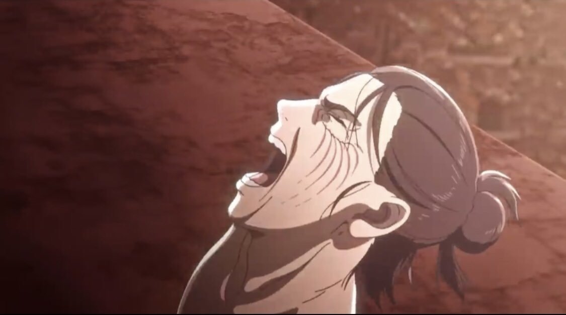 titanonlyfans's tweet photo. ERENS SCREAMING SCENE IN THE OPENING😀😀😀 #AttackonTitanFinalSeasonpart2 #eren #ShingekiNoKyojin #進撃の巨人 https://t.co/FuJkOG910n