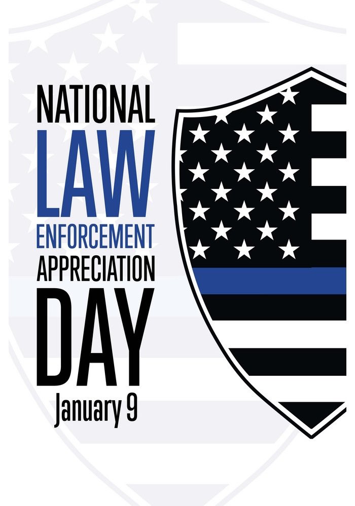 Join us in celebrating National Law Enforcement Appreciation Day. THANK YOU to the men and women in uniform that put their lives on the line every day to keep our communities safe. We appreciate each and every one of you!
