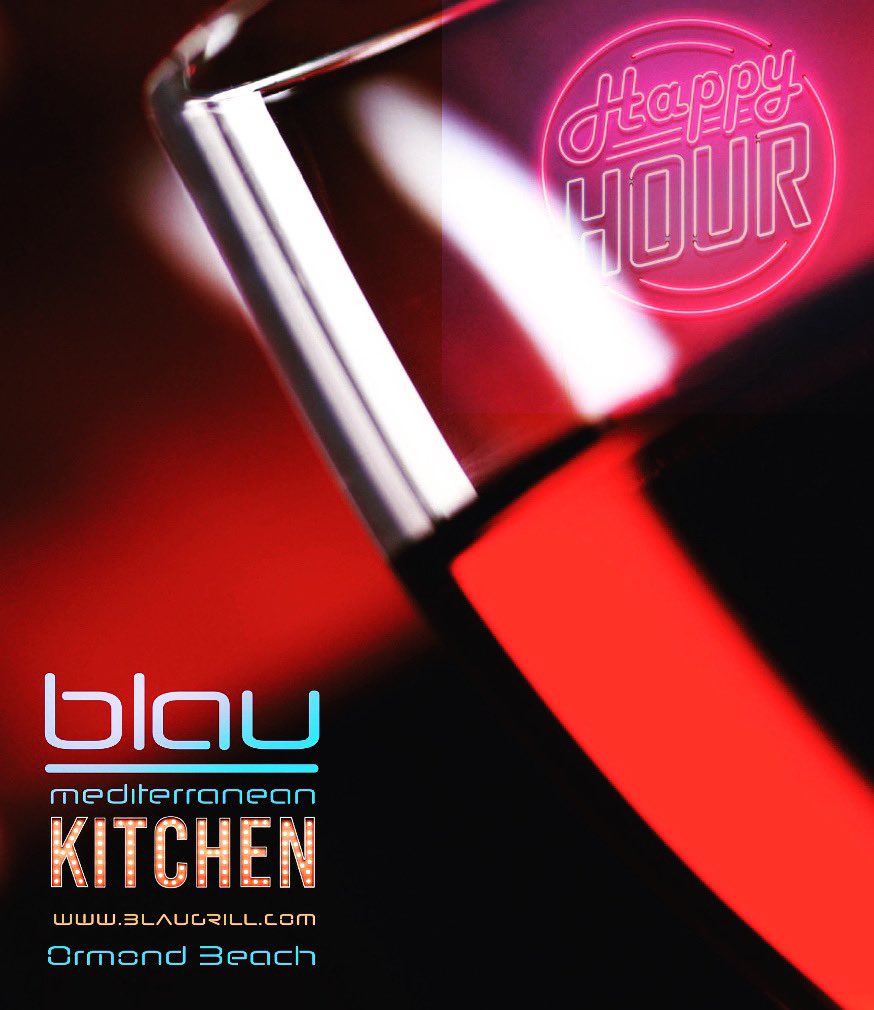 blaugrill's tweet photo. Enjoy our Happy Hour from 5 pm until 7 pm EVERYDAY.
House wine glass just $4
Cabernet Sauvignon 
Merlot
Malbec
Pinot Noir
Carmenere
Chardonnay
Pinot Grigio
Moscato
White Zinfandel 
Sauvignon Blanc
#Blau
#BlauGrill
#OrmondBeach
#ormondbythesea
#DaytonaBeach
#Volusia
#Florida #Wine https://t.co/hDt9jYSIbT