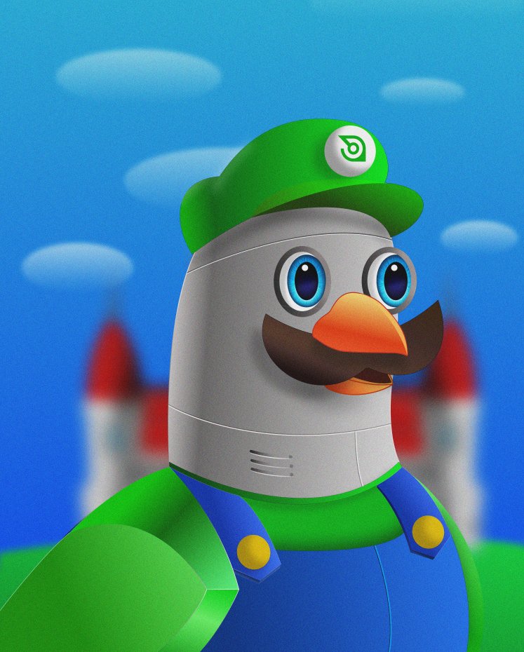 DznsMat's tweet image. @DroniesNFT 

Also figured i had to make a Luigi version😄