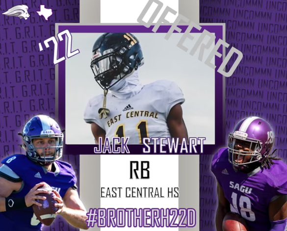 #agtg after a great conversation with the coaching staff of SAGU, I am blessed to receive another offer 🟣⚪️ #WR
