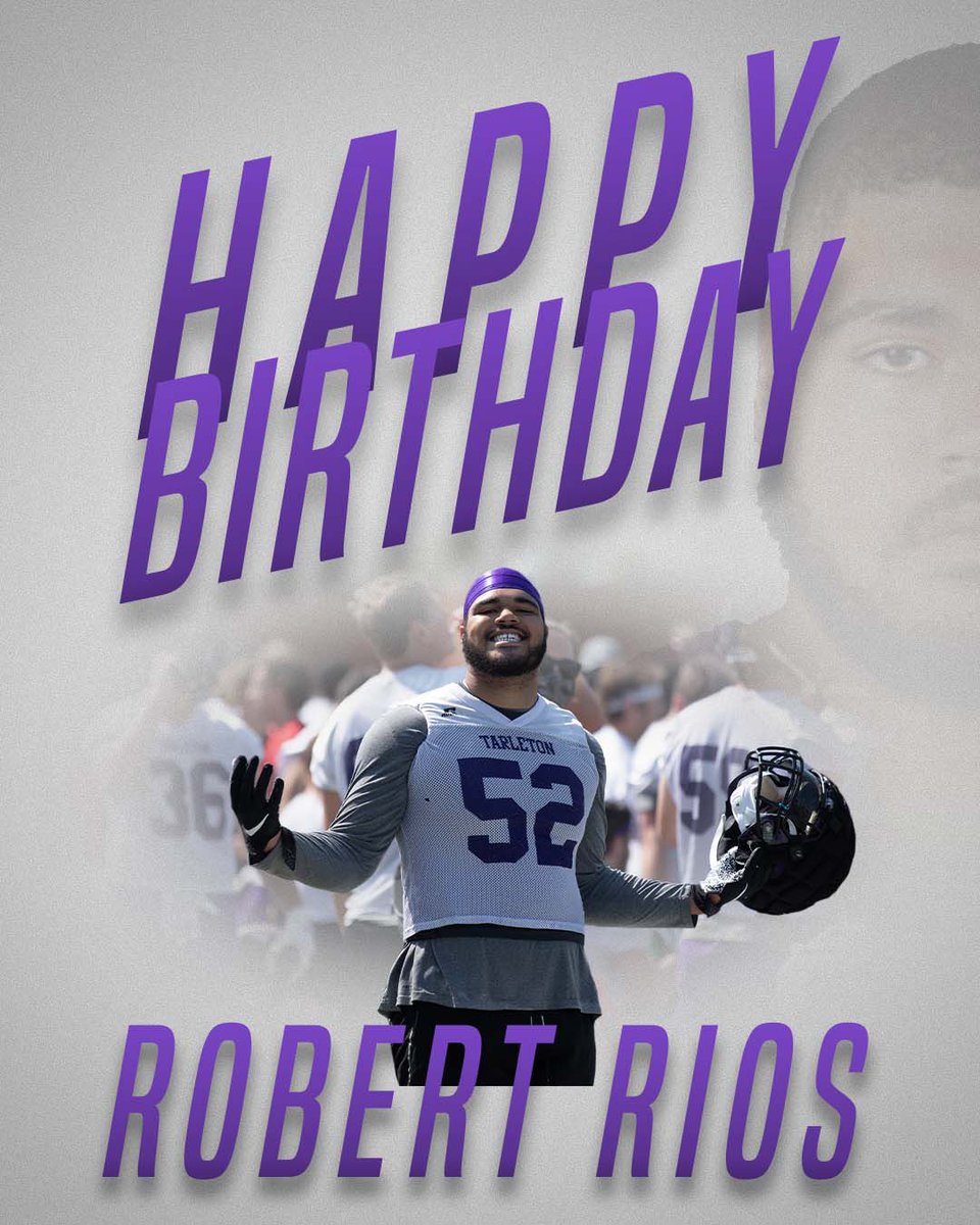 TarletonFB's tweet photo. Happy birthday to offensive lineman @SackCityRob! https://t.co/N4FffgwPeC