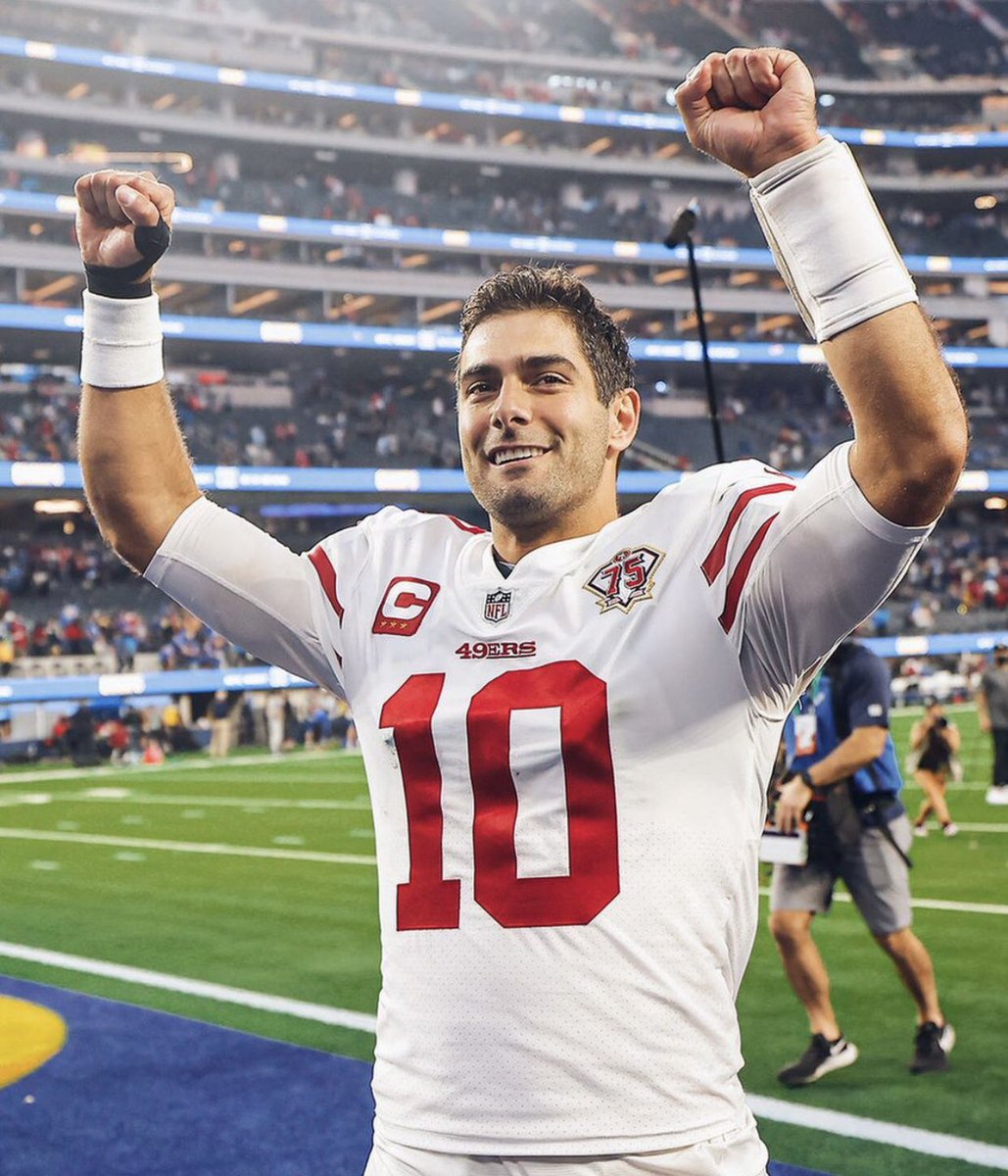 Coach_Yac's tweet image. I called for Trey Lance to come in late in the second quarter when down 17-0. Jimmy G made me eat my words. I got nothing but mad respect for Jimmy after he gutted it out and led the charge on the game tying and winning drives. 🧢 #49ers