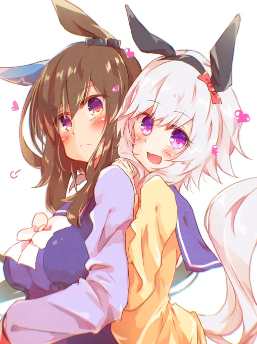 アヤベお姉さんにあまえるカレンちゃんです☺️
#ウマ娘
#カレンチャン
#アドマイヤベガ 