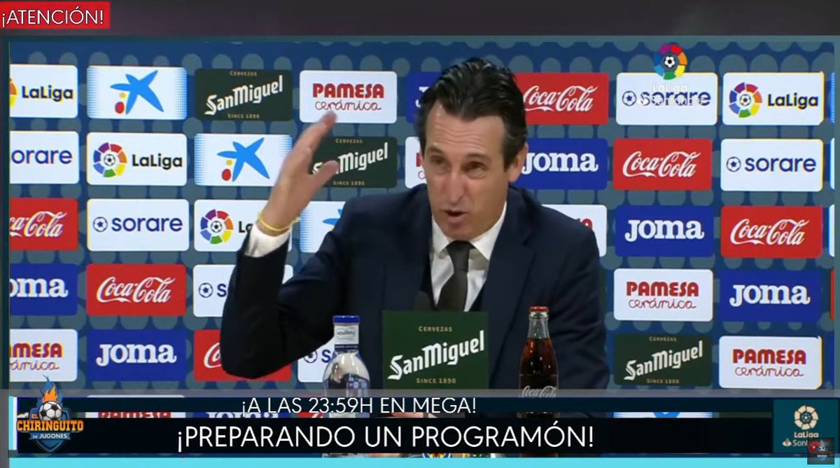 🔥 ¡OJO a EMERY! 🔥

⚡ 'El PENALTI de PIQUÉ sí que FUE CLARO y NO se pitó..'

😳 'Luego va PIQUÉ diciendo que NO y metiéndose en el REAL MADRID-VALENCIA en TWITTER...' 

💥 'QUE NO CONFUNDA a la gente' #LaLigaSantander 

¡A las 23:59h, #ElChiringuitoDeMega!