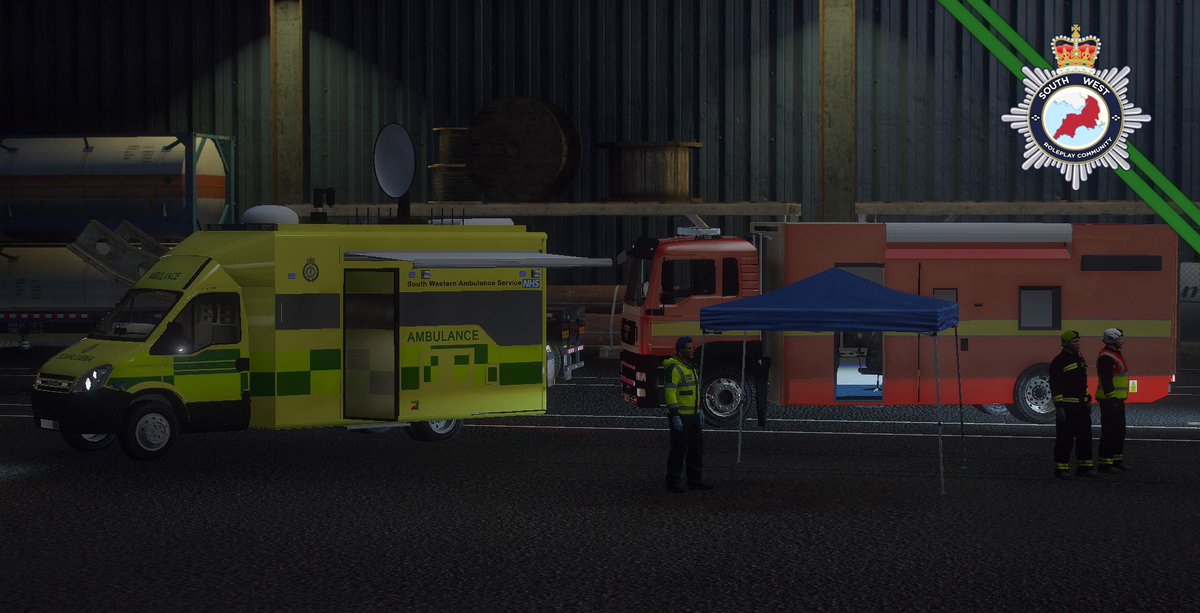 SWRPC_6001's tweet photo. *MAJOR INCIDENT*
Ambulance, Fire and Police responded to explosions and fires at the Port. HART was deployed and the scene was Declared Major Incident.
Ambulance crews worked hard and managed to save the life of a firefighter who was injured by the Fire. All involved are safe https://t.co/YdBOP6PbfJ