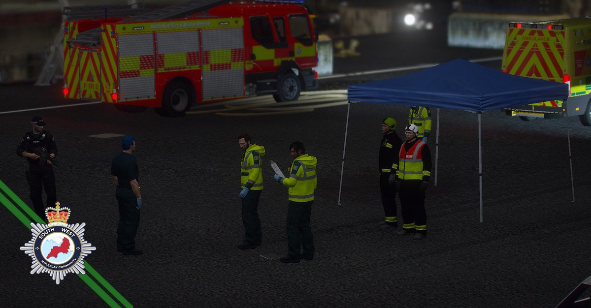SWRPC_6001's tweet photo. *MAJOR INCIDENT*
Ambulance, Fire and Police responded to explosions and fires at the Port. HART was deployed and the scene was Declared Major Incident.
Ambulance crews worked hard and managed to save the life of a firefighter who was injured by the Fire. All involved are safe https://t.co/YdBOP6PbfJ
