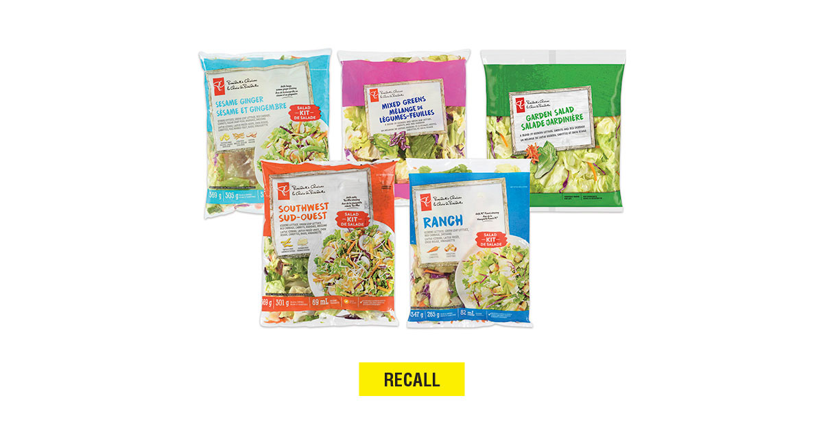 Recall – Selected PC Salad Kits are being recalled - See details > https://t.co/fYA3ECvKsV https://t.co/C1GaTIXqUu