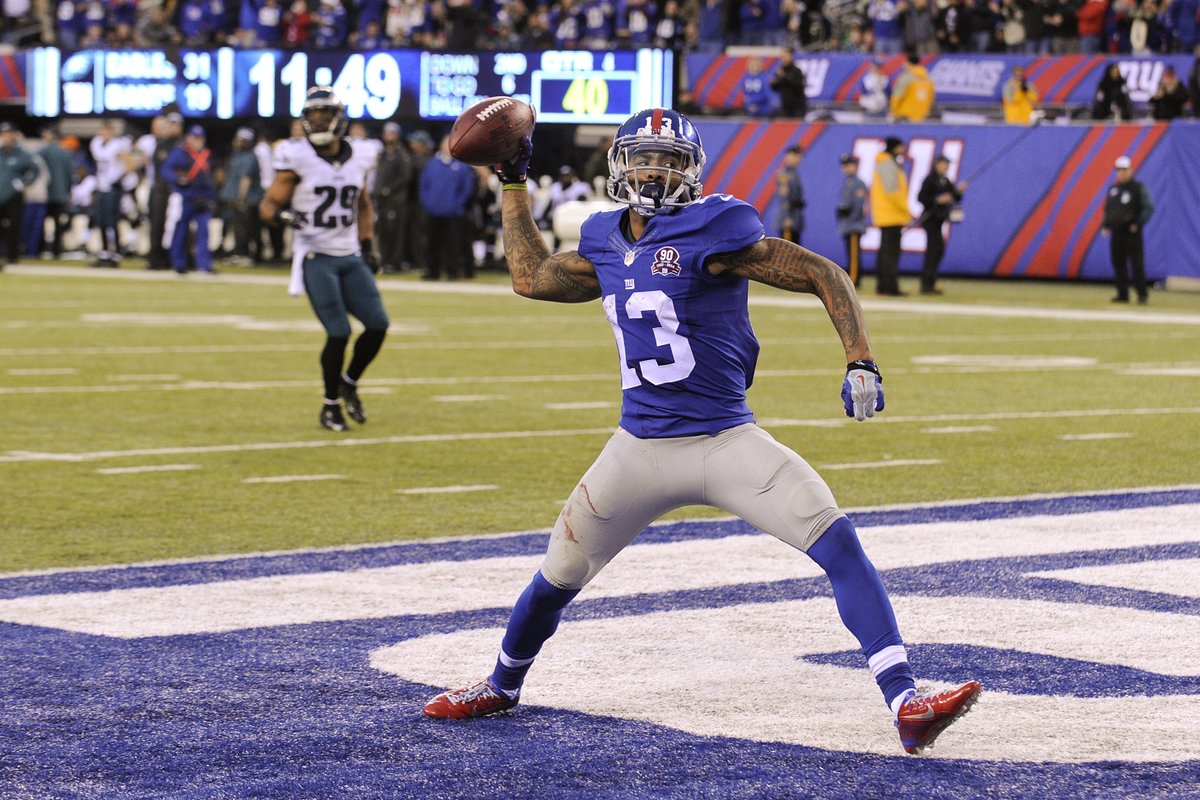 Odell Beckham. becomes the 3rd rookie in. 