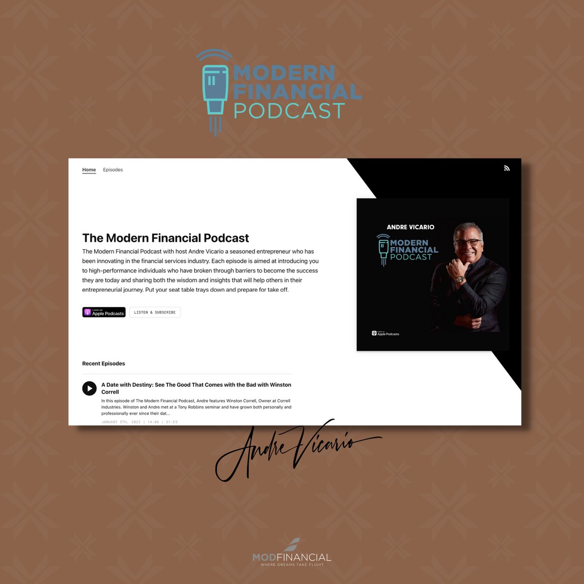 mod_financial's tweet photo. The Modern Financial Podcast hosted by #entreprener and #CEO @vicario_andre the founder of #Modfinancial talks about #FinancialLiteracy #FinancialFreedom with top #financial experts and #entreprenerus
https://t.co/YOVwJfM0r8 https://t.co/hxmKSPW6xm
