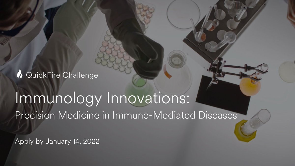 -Time is running out to apply to the Immunology Innovation #QuickFireChallenge for up to $500K in grant funding! @JanssenGlobal’s Luke Devey discusses the untapped potential of precision medicine to address immune-mediated diseases jji.jnj/precision-medi…