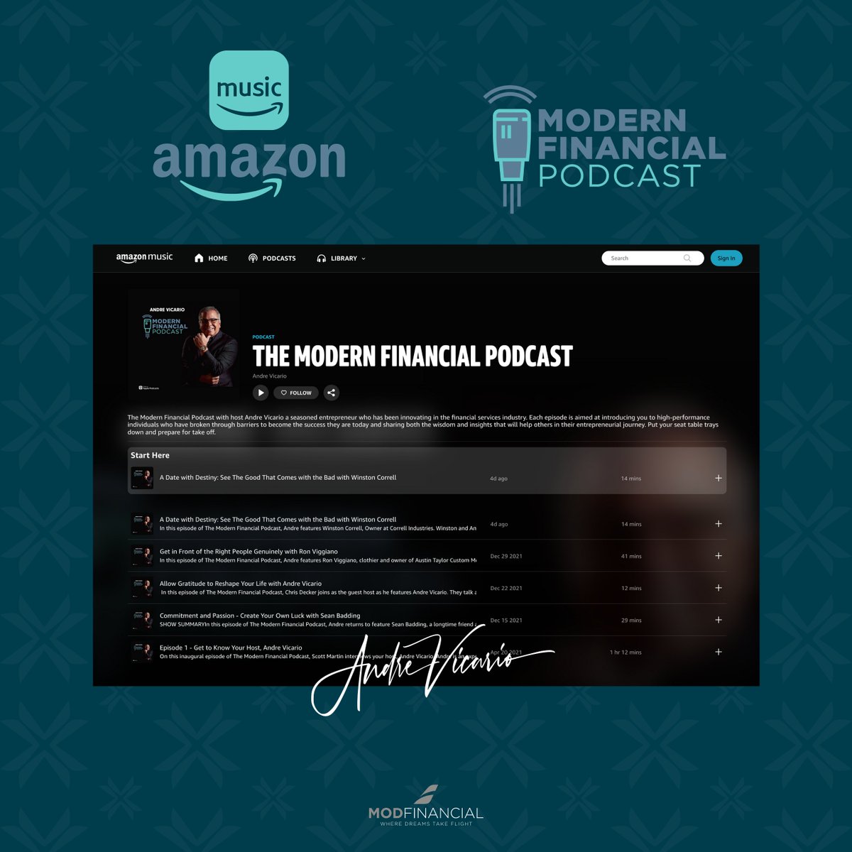 mod_financial's tweet photo. The Modern Financial Podcast hosted by @vicario_andre the founder of #Modfinancial talks about #FinancialLiteracy #FinancialFreedom and more NOW ON #amazonmusic
https://t.co/YTFAowGFwW https://t.co/D6aNkpKPaV