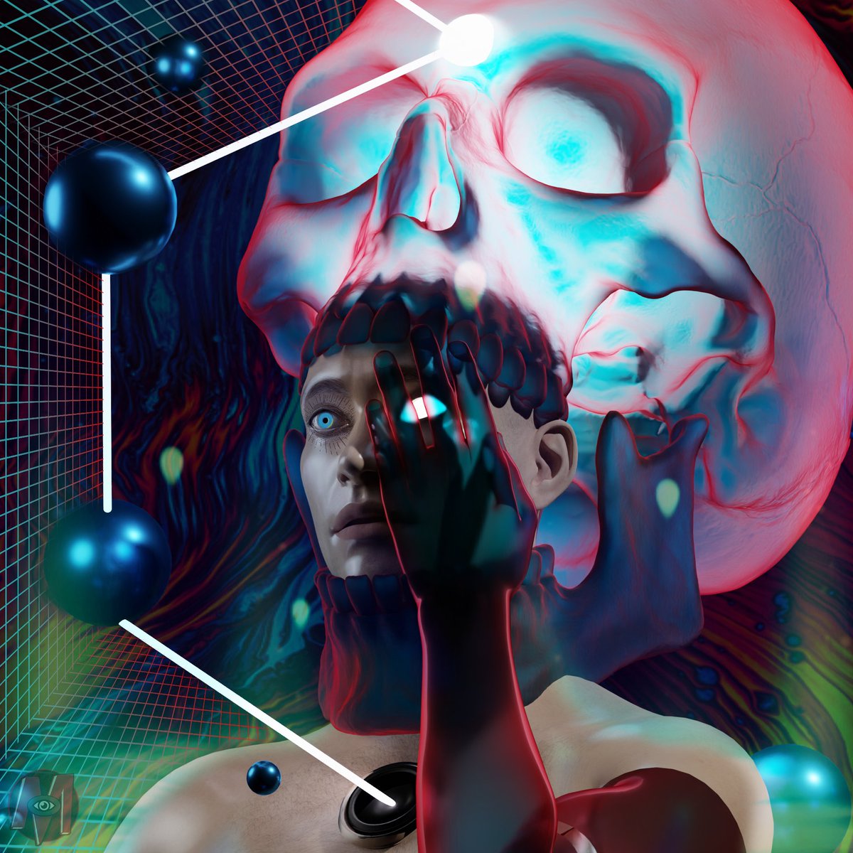 Hypermarz's tweet photo. Clear Clairvoyance🧿💀❤️
---
#photoshopskills #photoshopart #collageartist #collageart #photoshopart #designer #trippyartwork  #vintage #aethetic #aestheticedits #graphicdesign #graphicdesigners
#meditation #spiritual
#energy #love #explore #marzpsd #blendercommunity #blender3d https://t.co/JHKo8IVzeJ