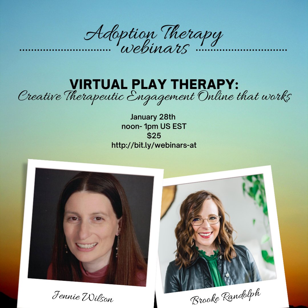 BRandolphLMHC's tweet photo. Video will be sent to all registrants https://t.co/BGoUtHq436 #adoptiontherapy #virtualplaytherapy https://t.co/0gs3GB7OBA