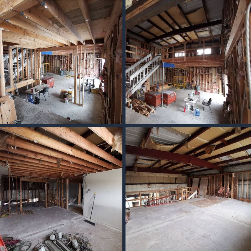 One of the most exciting parts of the demo has been to see the opening up of the loft area. What before felt like two separate buildings mashed together is starting to feel like one!