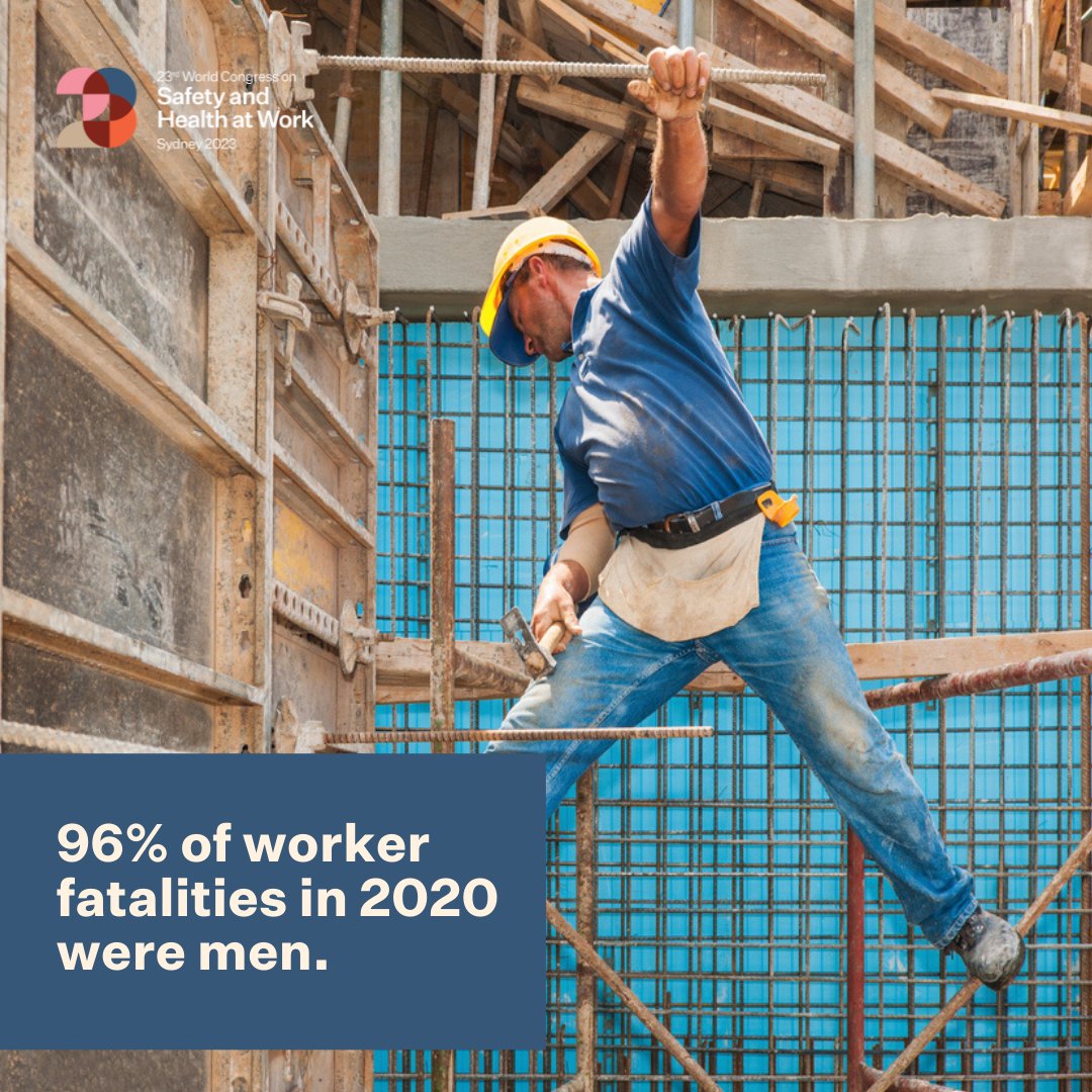 WorldCongress23's tweet photo. Are workplace fatalities a gendered issue? 

High-risk industries in Australia are male-dominated and claims by men against serious injuries in 2020 were nearly double that of women (44,982 vs. 75,240). Could #genderspecific #safetymessaging offer an opportunity? 

#OSH https://t.co/hEaMyAR6JR