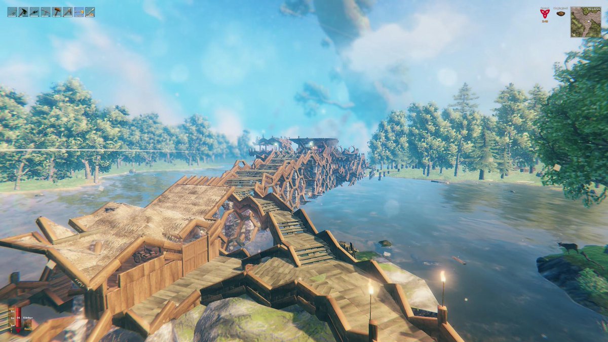 GGuiArts's tweet photo. This is my Bridge house complex. #BuildforBaldr #Valheim @Valheimgame https://t.co/c413B751i6
