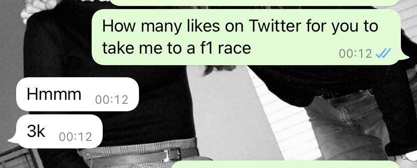soy_lago4's tweet photo. So I asked my brother how many likes on Twitter for him to take me to an f1 race
I beg you pls https://t.co/a74Jd6Xq3a