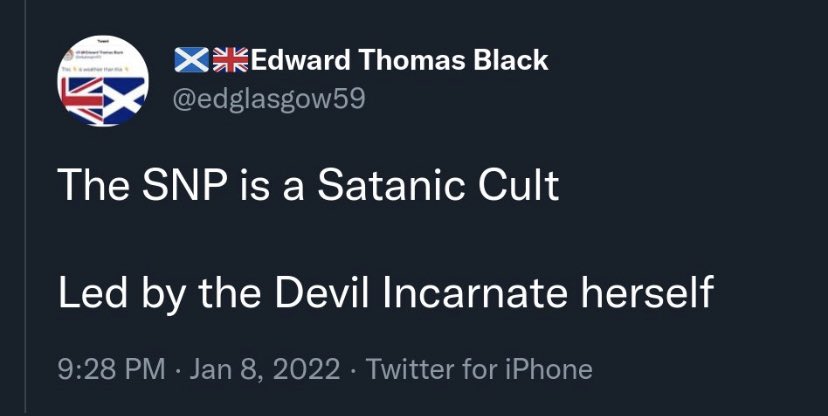 PoliticoForYou's tweet photo. BREAKING 🚨🚨🚨

Reports of Satanic Cult operating in Scotland providing free tuition fees for students, a pay rise for NHS staff and taking rail network into public ownership. https://t.co/E2HgR32cZR