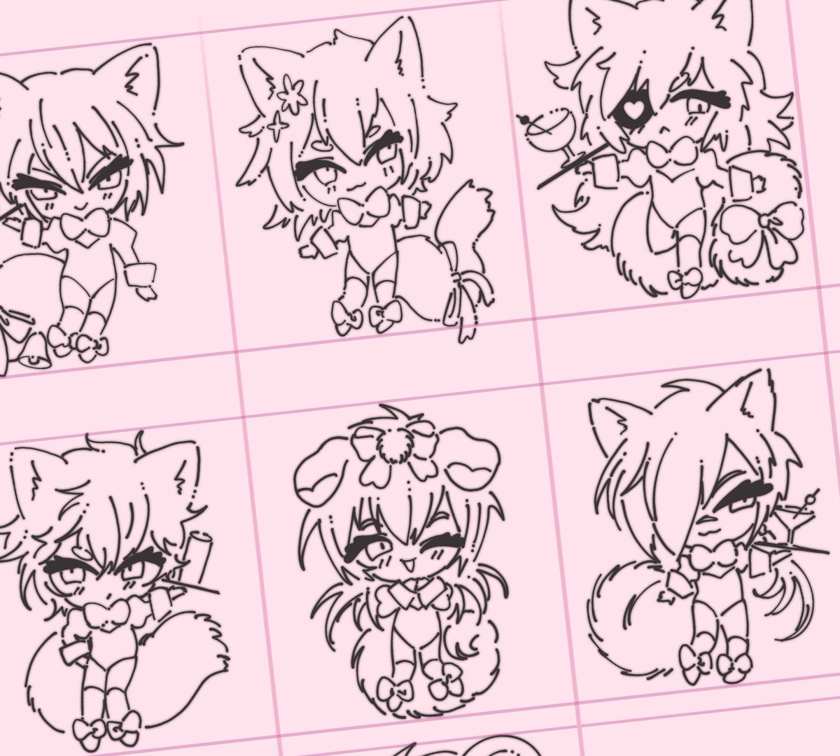 #wip of some nitro+chiral cafe boys :3c 