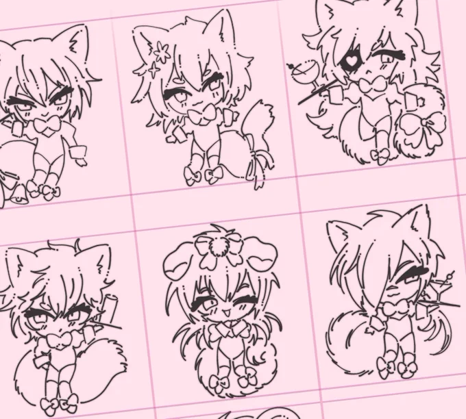#wip of some nitro+chiral cafe boys :3c 