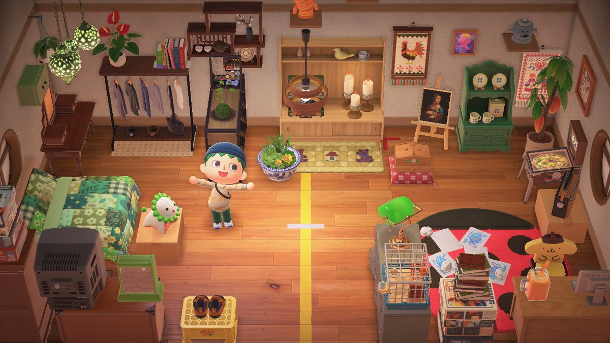 Lazy_crossing's tweet photo. Redesigned my top floor bedroom! rip old kidcore room but it was time for a change and this feels a lot more true to self!

 #AnimalCrossing #ACNH #NintendoSwitch https://t.co/nFOBoMz0Y5